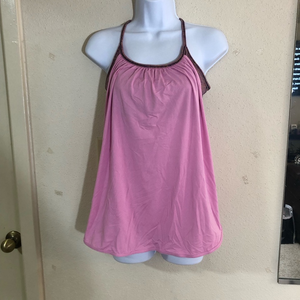 Lululemon Yoga Tuck Me In Sports Bra Tank Vintage Pink Wee Are From Space Size 8